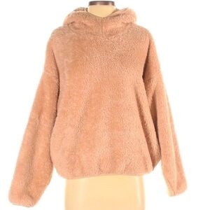 Forever 21 Cozy fleece Lounge Wear Pullover Teddy hooded sweatshirt small